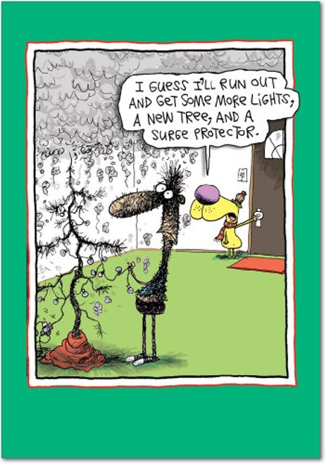 12 'surge Protector Christmas' Boxed Set, Hilarious Greeting Cards 4.63 x 6.75 inch, Merry Xmas Note Cards for Holidays, Gifts, Funny Christmas Tree Humor, Notecard Stationery w/ Envelopes B5820 12 'surge Protector Christmas' Boxed Set, Hilarious Greeting Cards 4.63 x 6.75 inch, Merry Xmas Note Cards for Holidays, Gifts, Funny Christmas Tree Humor, Notecard Stationery w/ Envelopes B5820