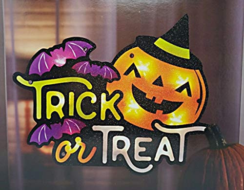 Family Holiday Halloween Decoration Window Light, Trick or Treat Decal