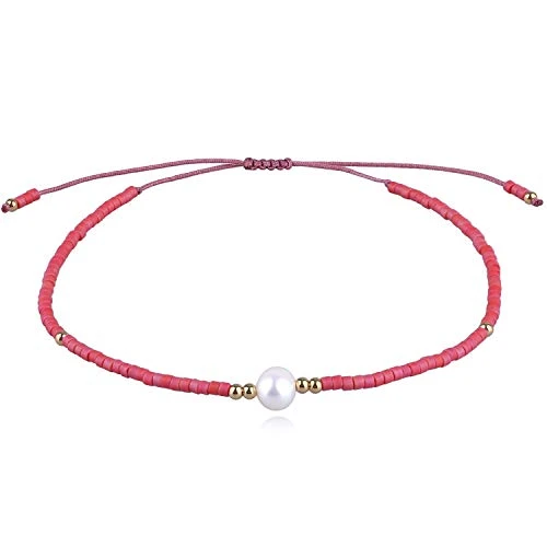 KELITCH Shell Pearl Seed Beads Friendship Strand Bracelets Handmade Adjustable Bohemia String Bracelet Girls Fashion Jewelry