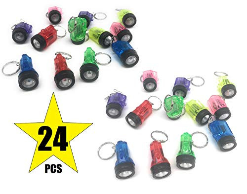 Oojami Plastic Large Beam Flashlight Key Chains Pack of 24 (24)
