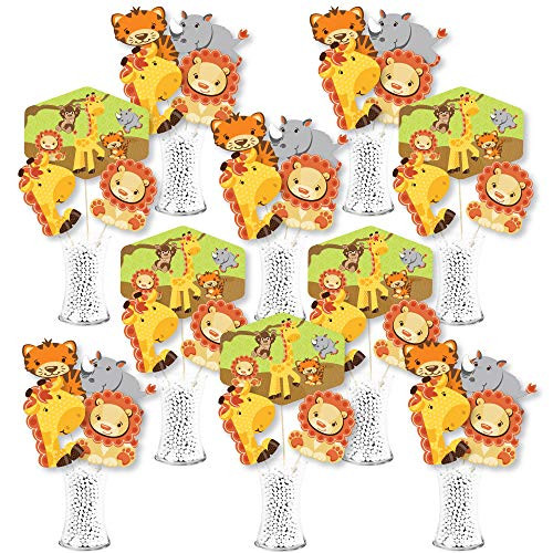 Big Dot of Happiness Funfari - Fun Safari Jungle - Baby Shower or Birthday Party Centerpiece Sticks - Showstopper Table Toppers - 35 Pieces Big Dot of Happiness Funfari - Fun Safari Jungle - Baby Shower or Birthday Party Centerpiece Sticks - Showstopper Table Toppers - 35 Pieces