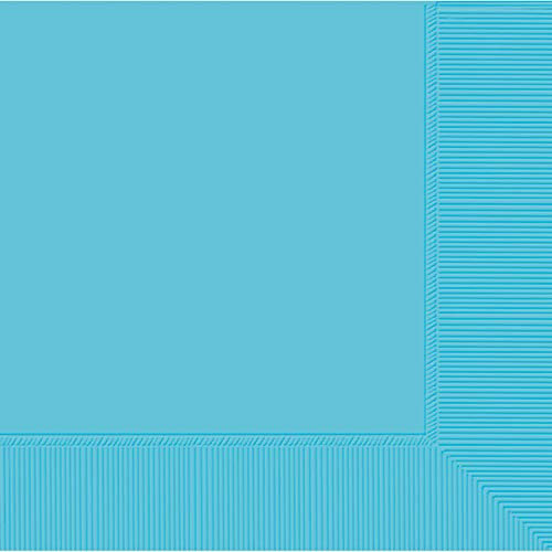 Amscan 2-Ply Caribbean Blue Luncheon Napkins, 50 Ct. | Party Tableware