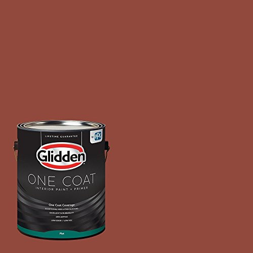 Glidden Interior Paint + Primer: Red/Cedar Chest, One Coat, Flat, 1-Gallon