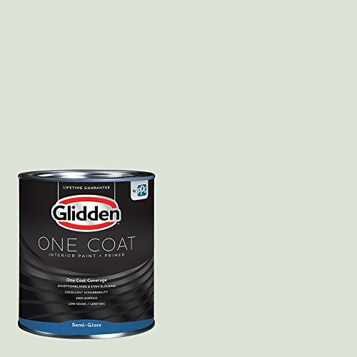 Glidden Interior Paint + Primer: Teal/Aqua Interior Paint /Salty Breeze, One Coat, Semi-Gloss, 1 Quart