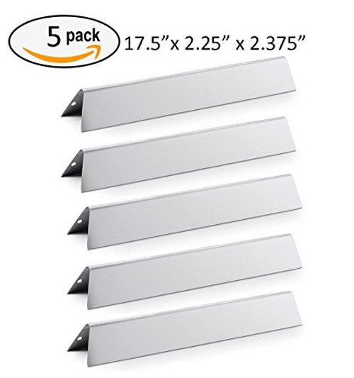 BBQ funland SH7620 Stainless Steel Replacement Flavorizer Bars set for 300 Series Gas Grills, Set of 5, 17.5" (16 Ga.) Aftermarket
