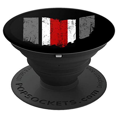 PopSockets: Ohio Pride Vintage Striped Home State Fan Gift PopSockets Grip and Stand for Phones and Tablets