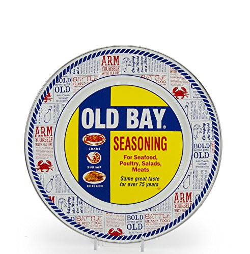 Golden Rabbit Enamelware - Old Bay Pattern - 10.5 Inch Dinner Plate