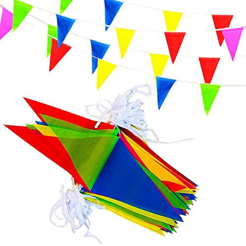 TRUEGOOD 300Pcs Flag Banner Decoration, Pennant Banner Flag, Colorful Pennant Banner, Multicolor Banner Flag, Adornment, Party Supplies, Birthday, Wedding, Christmas Decoration (300Pcs)