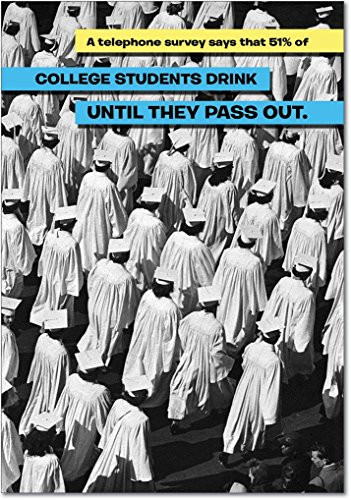 Didn't Answer Phone - Funny College Graduation Card with Envelope (4.63 x 6.75 Inch) - Hilarious Alcohol and Bar Joke, Congratulations Card for Graduates - University Grad Notecard 3714