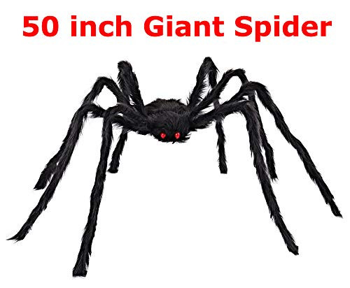 COOLJOY 1PCS 50 INCH Halloween Decorations Virtual Realistic Hairy Spider Halloween Decorations Outdoor