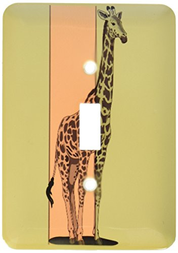 3dRose lsp_55711_1 Green and Orange Giraffe Cute Adorable Art Animals Single Toggle Switch