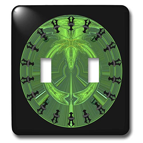 3dRose lsp_6717_2 Green Passage Double Toggle Switch, Multicolored
