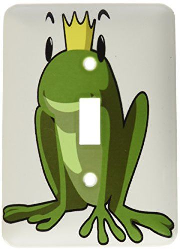 3dRose lsp_39624_1 Prince Frog With Crown Single Toggle Switch, Green