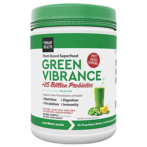 Vibrant Health, Green Vibrance, Plant-Based Superfood Powder, Vegan Friendly, 60 Servings (FFP)