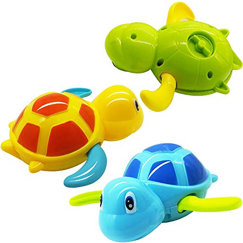 Baby Bath Toys, Baby Bathtub Wind Up Turtle Toys, Cute Fun Multi Colors Floating Bath Animal Toys for Kids Toddlers, Child Pool, Swimming Clockwork Water Toys for Boys and Girls Baby Bath Toys, Baby Bathtub Wind Up Turtle Toys, Cute Fun Multi Colors Floating Bath Animal Toys for Kids Toddlers, Child Pool, Swimming Clockwork Water Toys for Boys and Girls