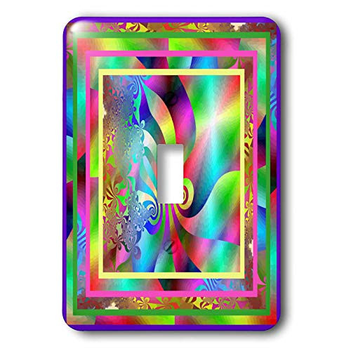 3dRose LLC lsp_14877_1 Groovy Colors Single Toggle Switch