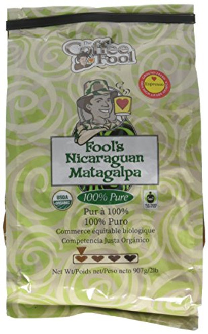 The Coffee Fool Organic Fair Trade Nicaraguan Matagalpa, Espresso, 2 Pound