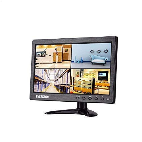 10.1 inch Small Portable Laptop Computer Monitor with HDMI VGA Port; Raspberry pi Display Screen Monitor; CCTV Monitor HD 1024x600 with Dual Speakers, MP5 USB Port, Remote(10 Inch) Gaming Monitor