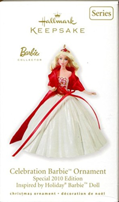 Barbie Celebration Barbie Ornament 2010 Edition by Hallmark Barbie Celebration Barbie Ornament 2010 Edition by Hallmark