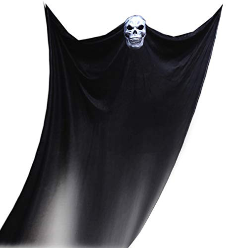 Halloween Ghost Hanging Decorations Scary Creepy Skeleton Flying Scary Creepy Ghost Props for Yard Outdoor Indoor Bar Home Party Supplies Background Decor 6.5x10.8 ft