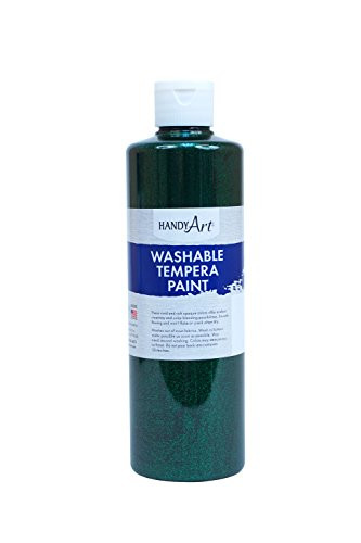 Handy Art Glitter Washable Paint 16 ounce, Green