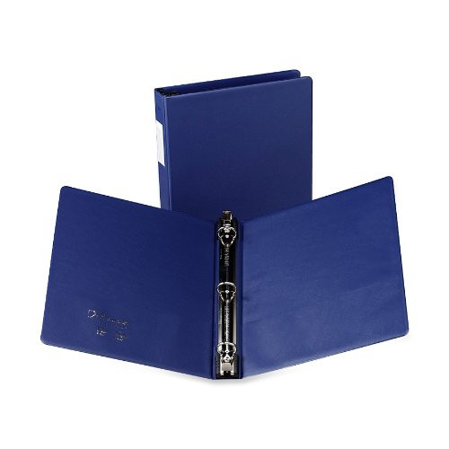 Wilson Jones 1-Inch Hanging DublLock Round Ring Binder, Heavy Duty Vinyl, Blue (W364-14BLV)