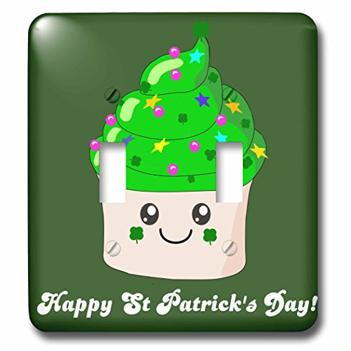 3dRose lsp_76575_2 Happy Saint Patrick'S Day Double Toggle Switch, Green