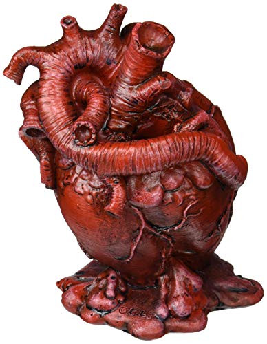 Design Toscano Edgar Allen Poe's Tell-Tale Heart Statue, 5 inch, Full Color