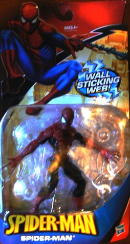 Spider-Man Trilogy: Classic Heroes Red & Black Spider-Man with Wall Sticking Web Action Figure