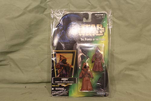 Star Wars, The Power Of The Force Green Card, Jawas Action Figures, 3.75 Inches