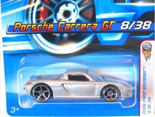 Mattel Hot Wheels 2006 First Editions 1:64 Scale Silver Porsche Carrera GT Die Cast Car #008 Mattel Hot Wheels 2006 First Editions 1:64 Scale Silver Porsche Carrera GT Die Cast Car #008
