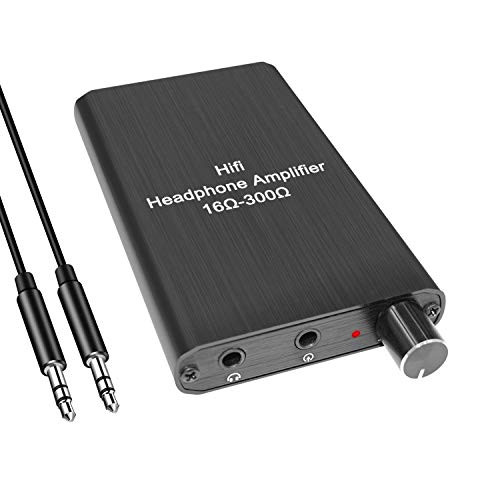 Headphone Amplifier Portable 3.5mm Audio Amp with Lithium Battery for MP3, MP4, Phones, Digital Players, Computers