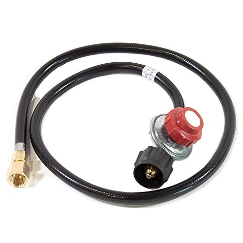 Propane High Pressure Adjustable Regulator (0-20 PSI) for Fire Pit Burners (1/2" NPT Threads)