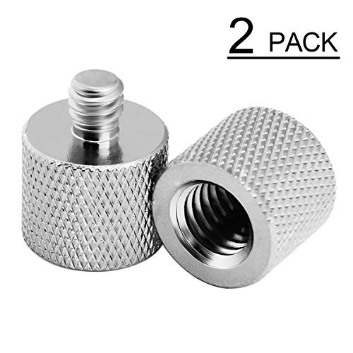 COLICOLY 1/4"-20 Male to 3/8"-16 Female Screw Thread Adapter for Camera Monitor - 2 Pack