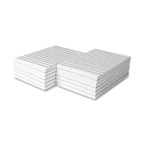 Memo Pads, White, With Black Lines, 50 Sheets Per Pad, 10 Pads (4 x 6)