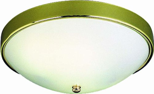 Volume Lighting V6636-2 1-Light Flush Mount Ceiling Fixture, Polished Brass