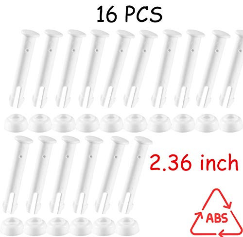 16 Pack Plastic Pool Joint Pins (2.36inch) & Rubber Seals for Intex 13'-24', 10'-12' Above Ground Round Metal Frame Pools and Intex Rectangular Metal Frame Pools Intex Pools Replacement Parts