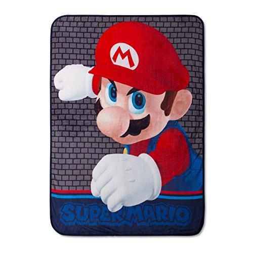 Super Mario Brothers Kids Throw Blanket Plush 46x60