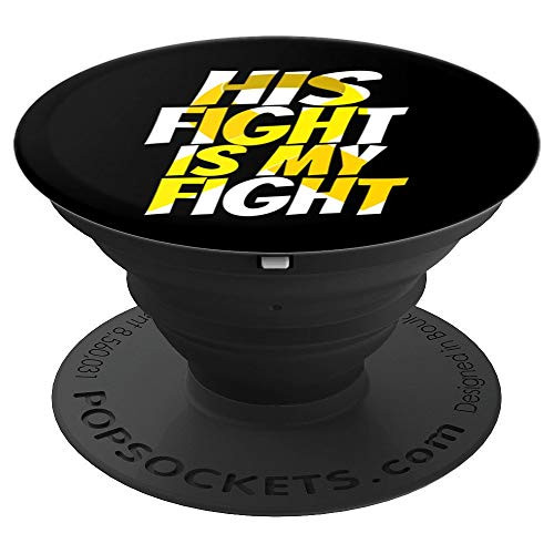 Yellow Ribbon for Him Products Childhood Cancer Awareness PopSockets Grip and Stand for Phones and Tablets