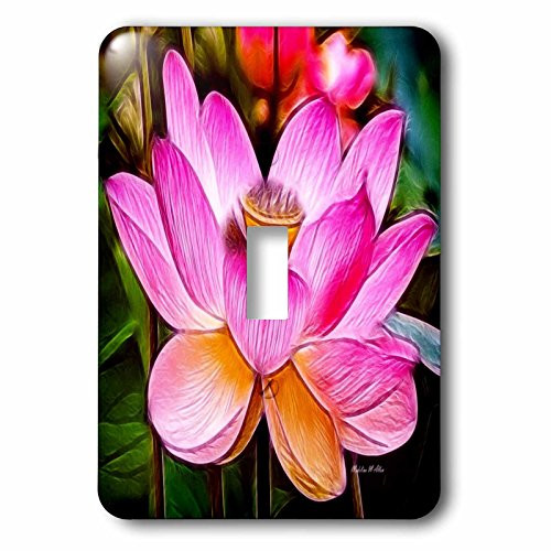 3dRose lsp_18463_1 Hot Pink Lotus Toggle Switch
