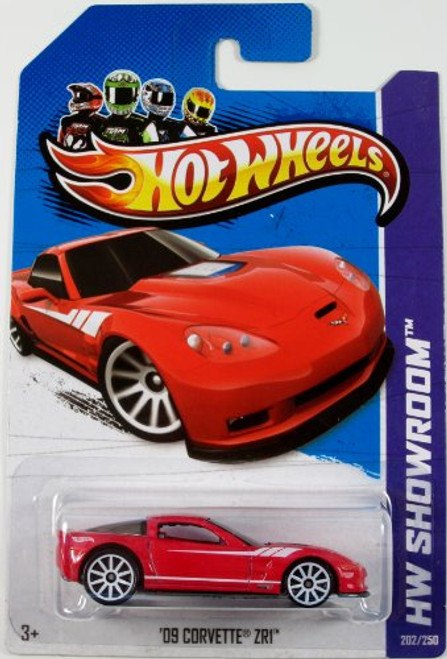 Hot Wheels '09 Corvette ZRI "Corvette 60th" (Red) (HS Showroom - 2013) #202/250 Die-Cast 1:64 Scale Collectible Hot Wheels '09 Corvette ZRI "Corvette 60th" (Red) (HS Showroom - 2013) #202/250 Die-Cast 1:64 Scale Collectible