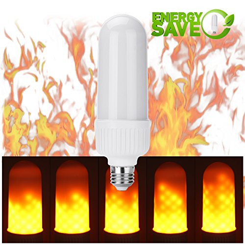 COOLGUY LED Flame Effect Light Bulb - E27/3W Lumen - Flame Light Bulbs - Fire Light Bulb- Flicker LED Flaming Bulb for Decorating Hotel, Bar, Home, Restaurants and Party