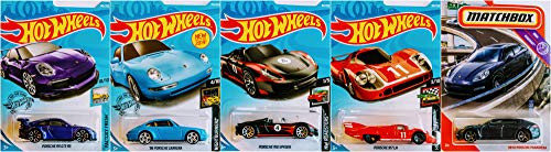 Hot Wheels Matchbox Porsche 5 Car Bundle Set Version 2 Include Porsche 911 Carrera Spyder 917 LH Panamera