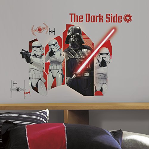 RoomMates RMK3025TB Star Wars Classic Darth Vader & Stormtroopers P&S Wall Graphic, 32" Wide 23.14" High