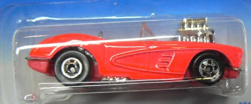 Hot Wheels 1995 Model Series #3 of 12 Cars '58 Corvette Coupe Pink with Basic Wheels #341