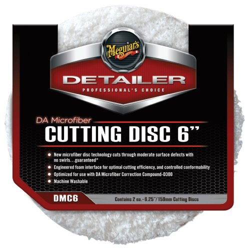 Meguiar's DMC6 6" DA Microfiber Cutting Disc, (Pack of 2)
