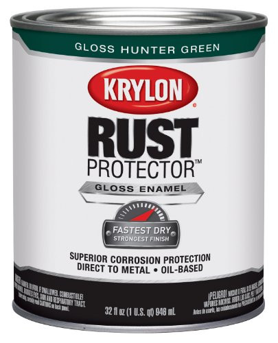 Krylon K06920700 Rust Protector and Preventative Enamel with Primer Quarts Gloss, Hunter Green