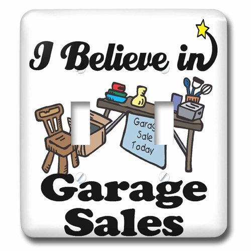3dRose lsp_105167_2 I Believe In Garage Sales Double Toggle Switch, Multicolor