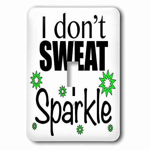 3dRose lsp_171956_1 I Don't Sweat I Sparkle, Lime Green Toggle Switch