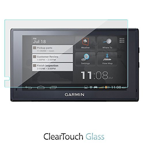 Garmin Fleet 670 Screen Protector, BoxWave [ClearTouch Glass] 9H Tempered Glass Screen Protection for Garmin Fleet 670